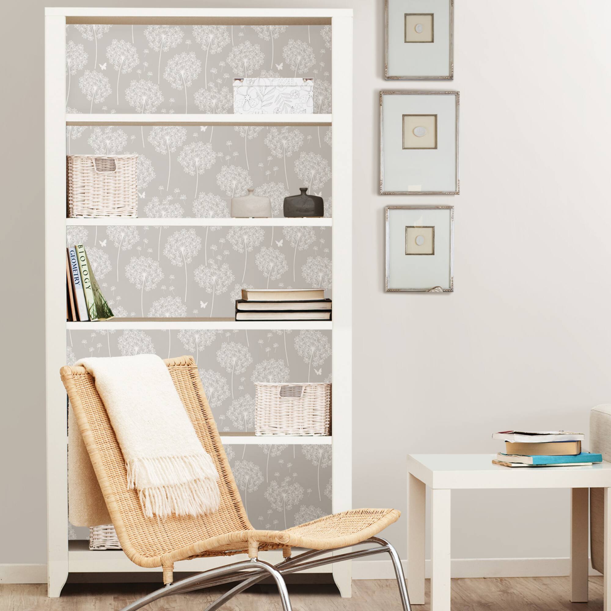 NuWallpaper Dandelion Gray Peel & Stick Wallpaper